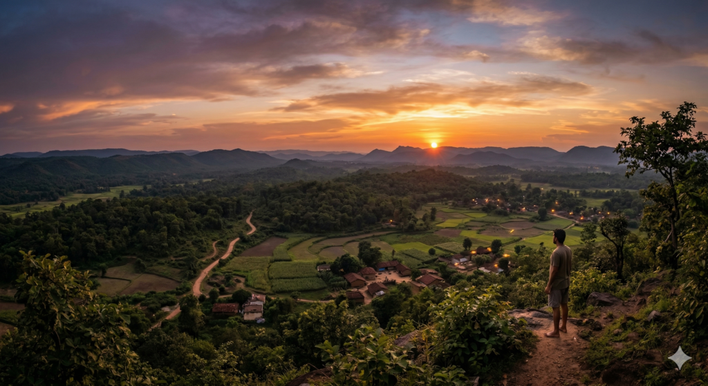 Siriya gaon sunset nature peace